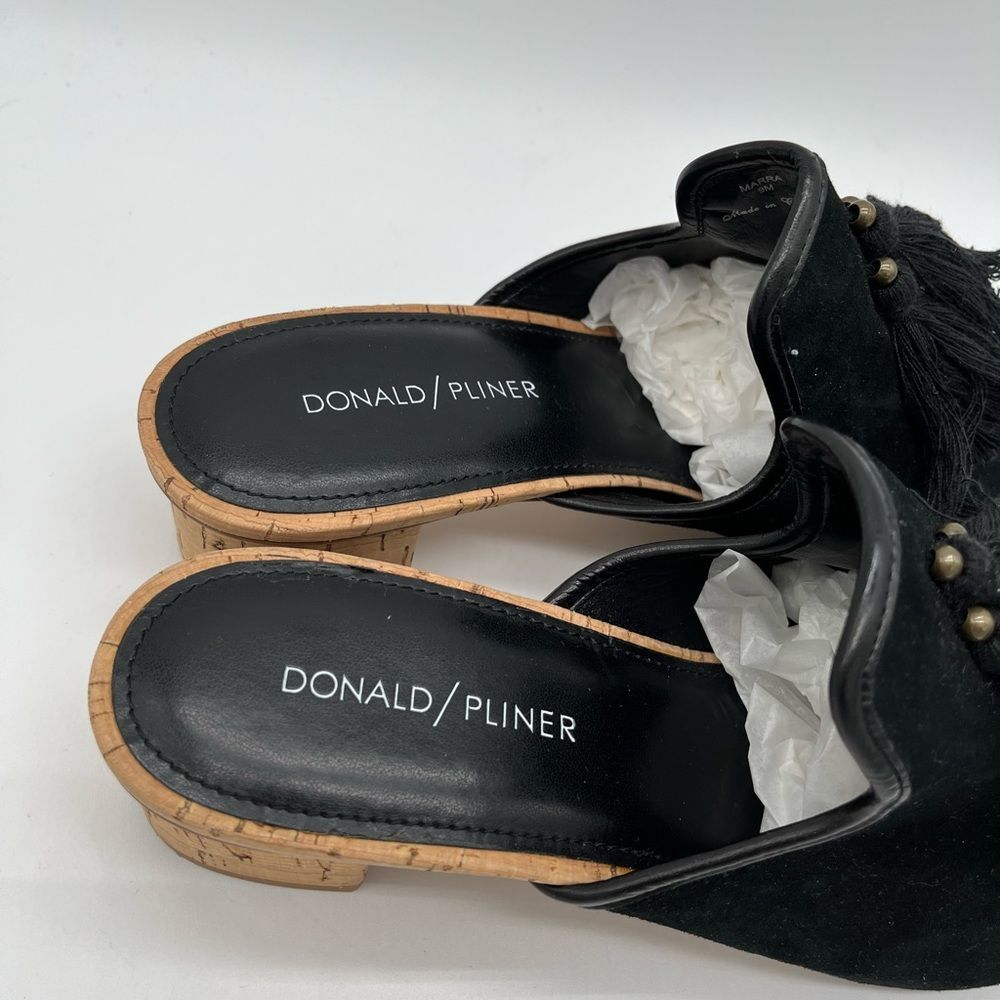Donald Pliner Black Marra Tassel slides Size 9 - Picture 3 of 9